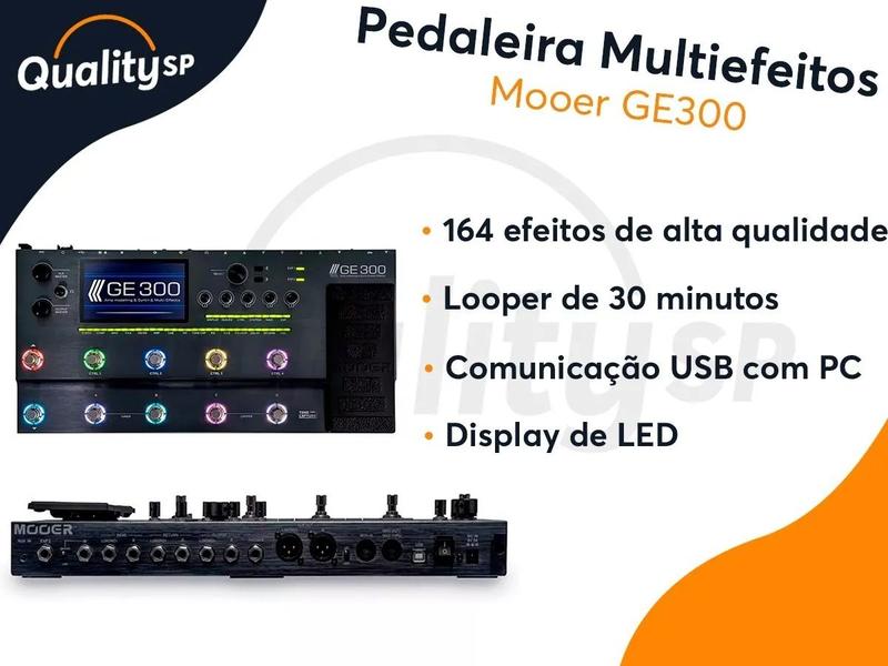 Pedaleira Multi Efeitos Para Guitarra Mooer Ge300 Bivolt